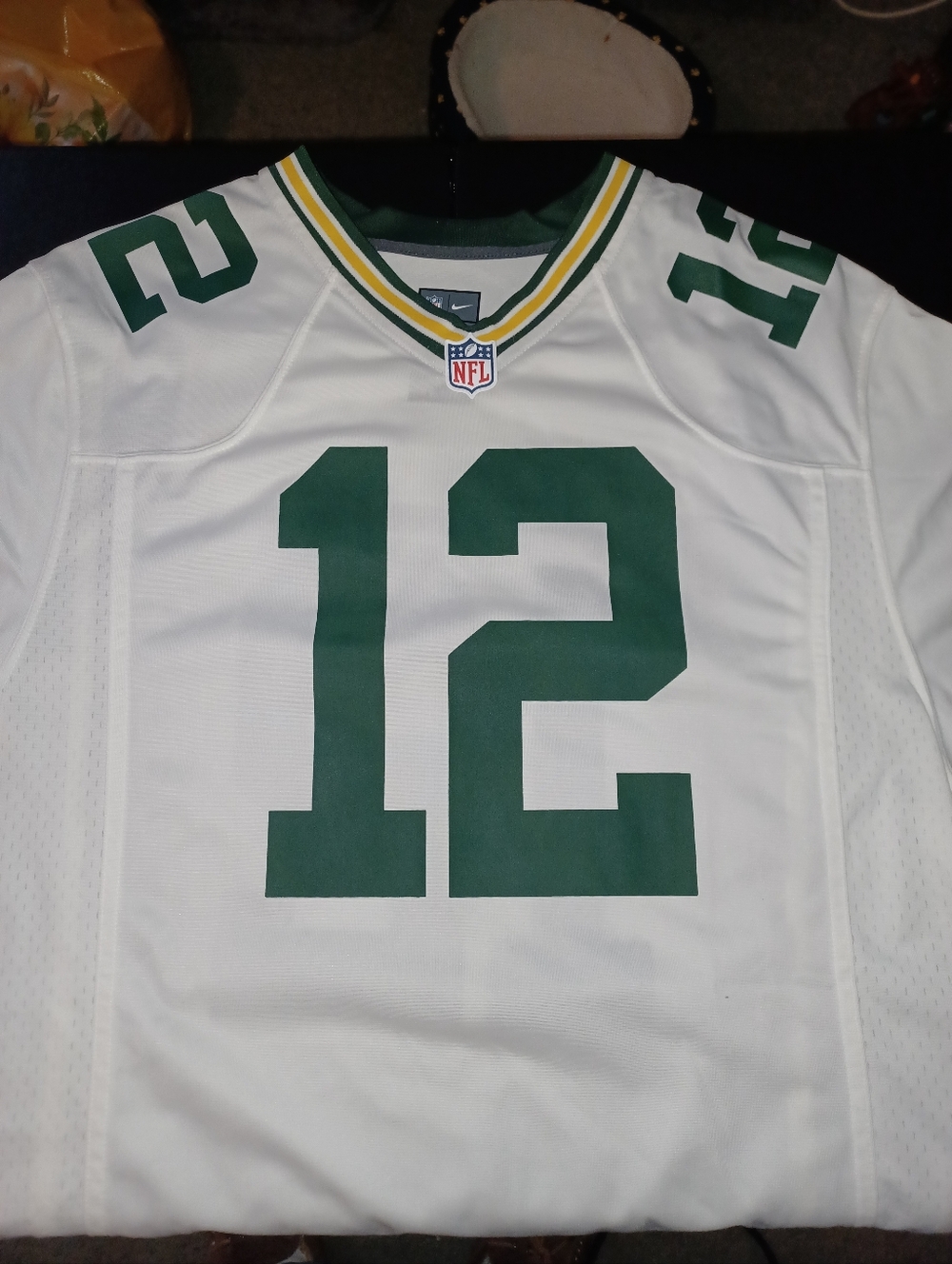 Green Bay Packers Aaron Rodgers Jersey Nike Size XL White Extra Large Pristine